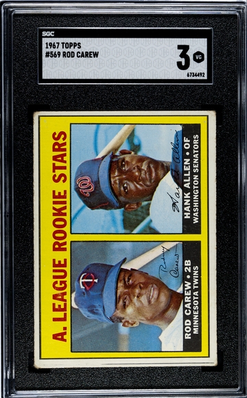 1967 Topps #569 Rod Carew SGC 3 High # AL Rookie Stars Minnesota Twins
