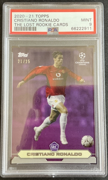 2020 Topps Cristiano Ronaldo Lost Rookie /25 PSA 9 Mint