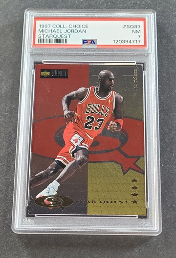 1997 COLLECTOR'S CHOICE STARQUEST #SQ83 MICHAEL JORDAN PSA 7 NM
