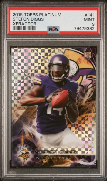 2015 Topps Platinum Xfractor Stefon Diggs #141 RC PSA 9