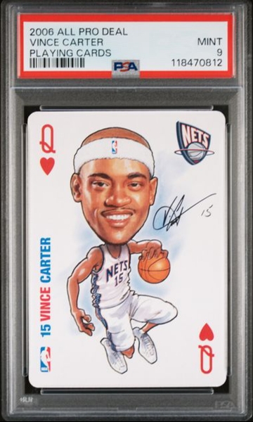 2006 All Pro Deal Vince Carter Playing Cards PSA 9