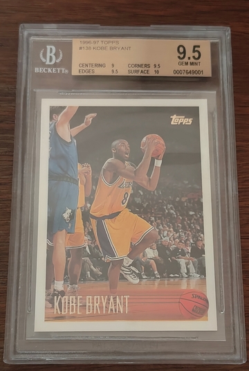 1996-97 Topps Kobe Bryant Rookie BGS 9.5