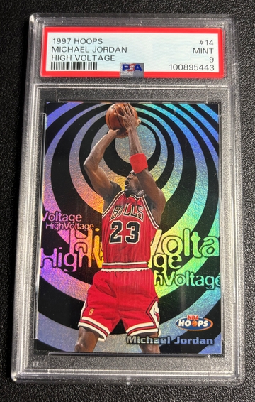 1997/98 Hoops Michael Jordan #14 High Voltage PSA 9 Bulls