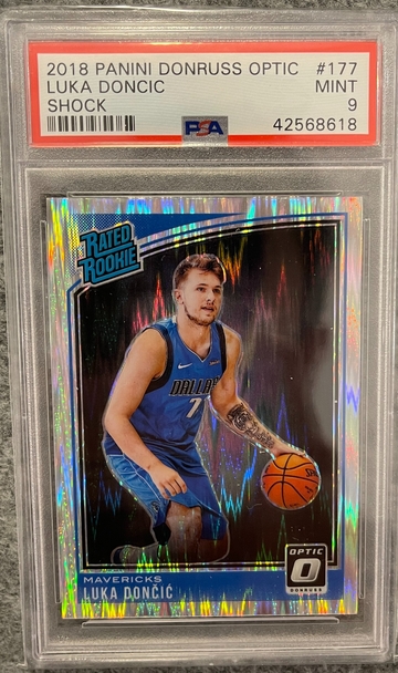Luka Doncic - Optic Shock Rookie RC PSA 9