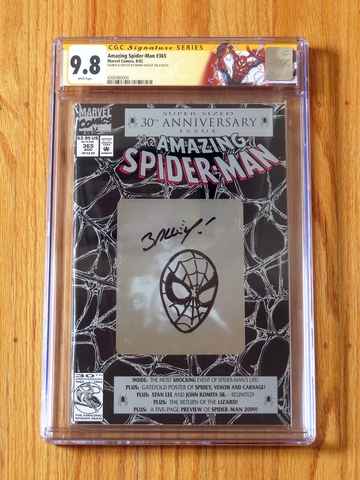 AMAZING SPIDER-MAN #365 CGC SS 9.8 signed sketch Mark Bagley Signature Series
