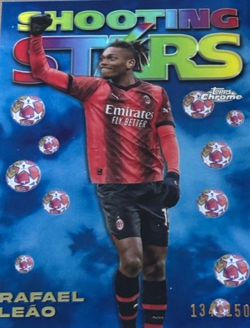 Rafael Leão 2023-24 Topps Chrome UEFA 1998 Shooting Stars Blue /150 #98-1