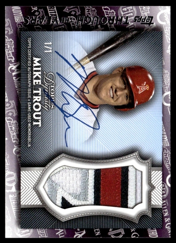 2017 Topps Dynasty Mike Trout #TTY-9 Auto Patch 1/1