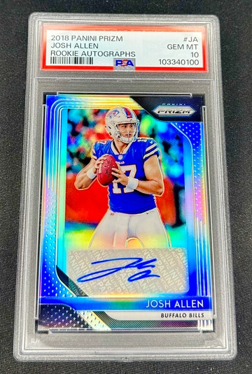 2018 Josh Allen Panini Prizm Silver Rookie Auto PSA 10 Autograph #RA-JA RC GEM MINT