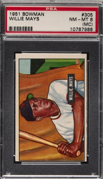 1951 Bowman Willie Mays #305 PSA 8 MC
