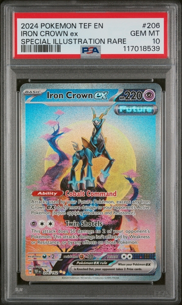 2024 Pokemon #206 Iron Crown ex Special Illustration Rare PSA 10
