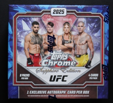 2025 Topps Chrome UFC SAPPHIRE MMA Box - New, Sealed, Unopened - In Hand