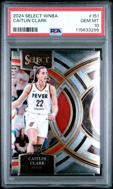 2024 Panini Select Caitlin Clark #151 Premier Rookie RC PSA 10 | Indiana Fever