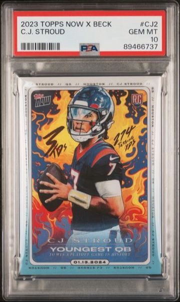 2023 Topps Now Football CJ Stroud Rookie PSA 10