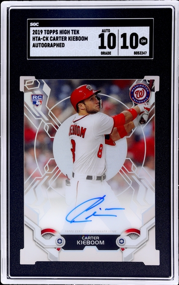 2019 Topps High Tek Carter Kieboom #HTA-CK RC Auto SGC 10 10