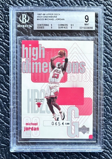1997 Upper Deck High Dimensions /2000 Michael Jordan BGS 9