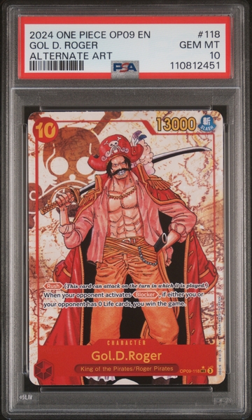 2024 One Piece OP09 Alt Art Gol D. Roger #118 PSA 10