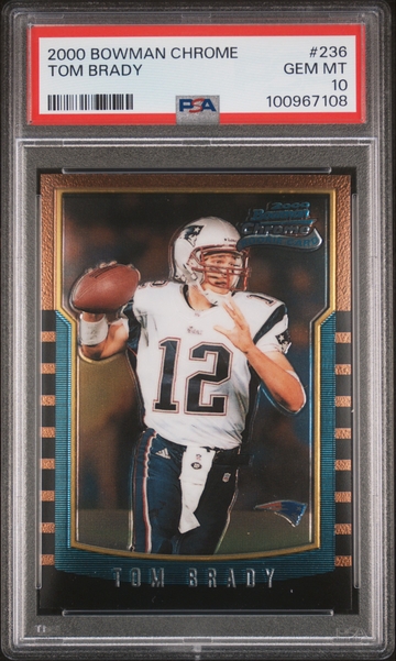 2000 Bowman Chrome #236 Tom Brady PSA 10
