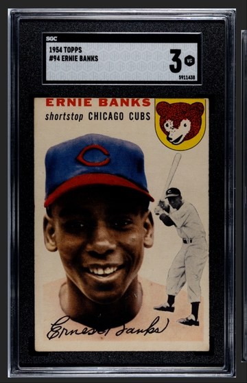 1954 Topps Ernie Banks RC SGC 3