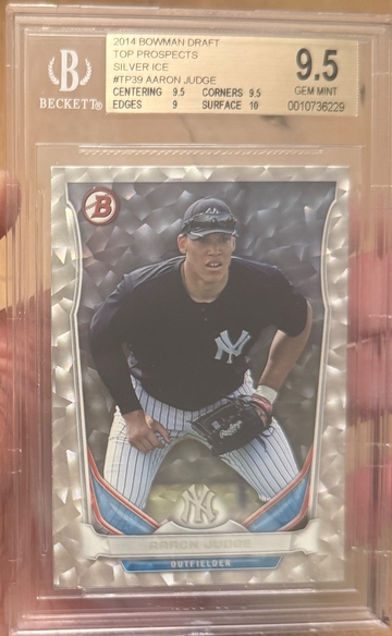 2014 Bowman Draft Top Prospects Aaron Judge Rookie Silver Ice BGS 9.5