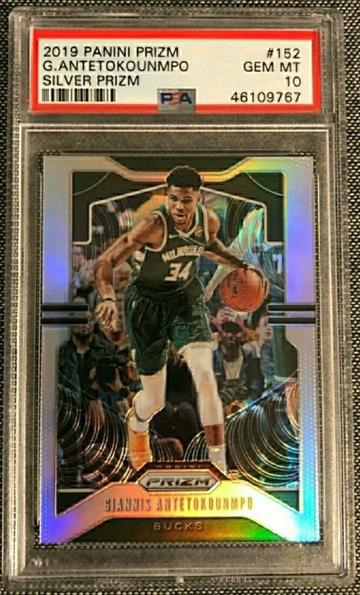 Giannis Antetokounmpo 2019 Silver Prizm PSA 10
