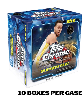 2024-25 Topps CHROME SAPPHIRE EDITION 10-BOX HOBBY CASE (10 AUTO) Basketball NEW
