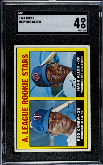 1967 Topps #569 Rod Carew SGC 4 High # AL Rookie Stars Minnesota Twins