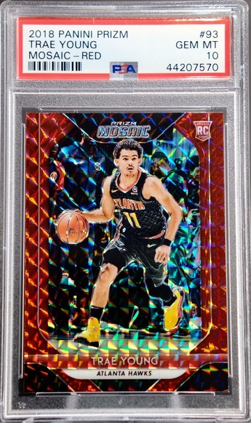 2018 Panini Mosaic Red Trae Young Rookie PSA 10