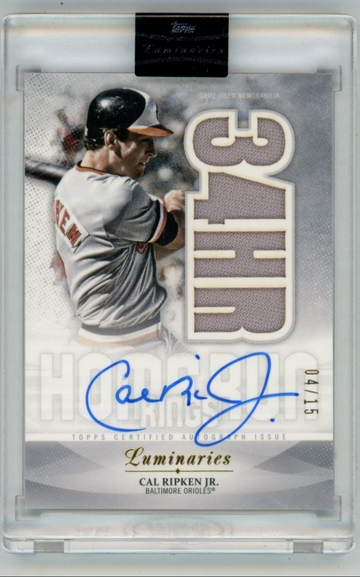 Cal Ripken Jr. 2019 Topps Luminaries Autograph Patch 04/15  