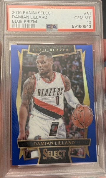 2016 Panini Select Damian Lillard Blue Prizm  /299 PSA 10