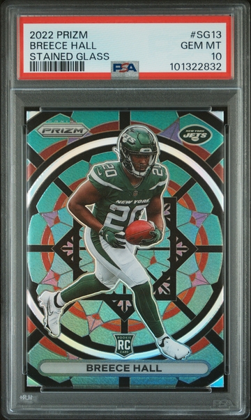 2022 Panini Prizm Stained Glass Breece Hall #SG13 RC SSP PSA 10