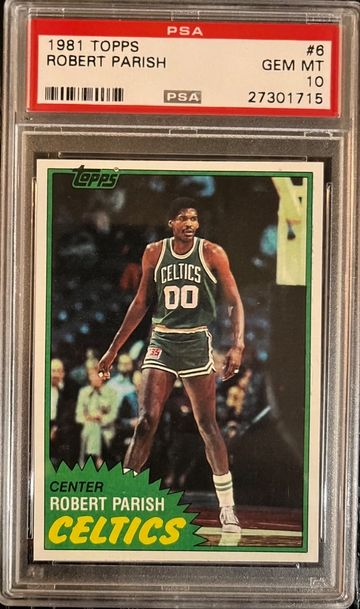1981 Topps Basketball #6 Robert Parish Boston Celtics HOF PSA 10 GEM MINT