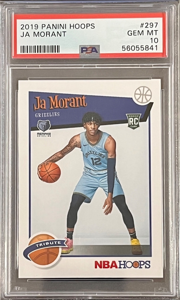 2019 Panini Hoops Ja Morant RC #297 PSA 10