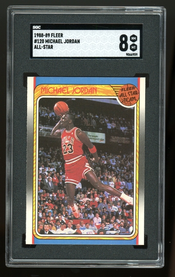 1988-89 Fleer - All-Star Michael Jordan #120 Sgc 8