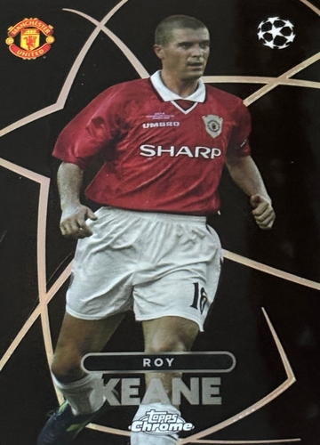 Roy Keane 2023-24 Topps Chrome UEFA Soccer Shadow Etch #BE-8