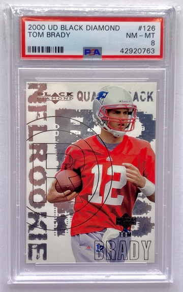 2000 UD Black Diamond Tom Brady #126 PSA 8 Rookie