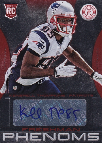 2013 Totally Certified Kenbrell Thompkins #164 RC Red Auto 24/99
