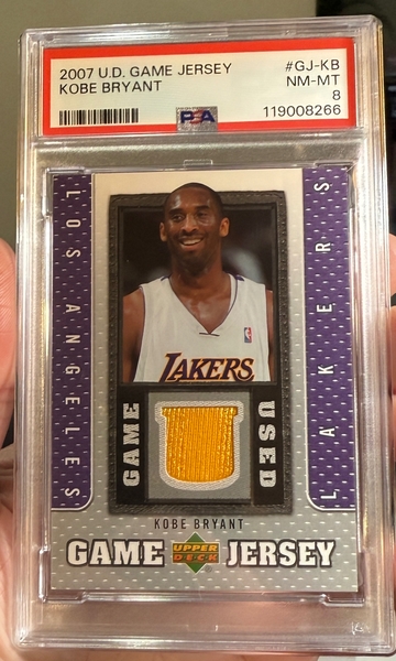 2007 Upper Deck Kobe Bryant Game Jersey PSA 8