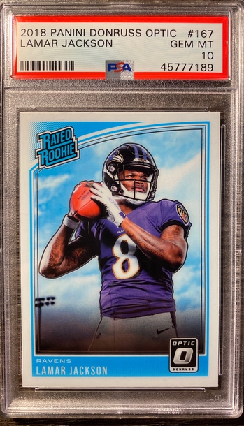 2018 Donruss Optic Lamar Jackson PSA 10