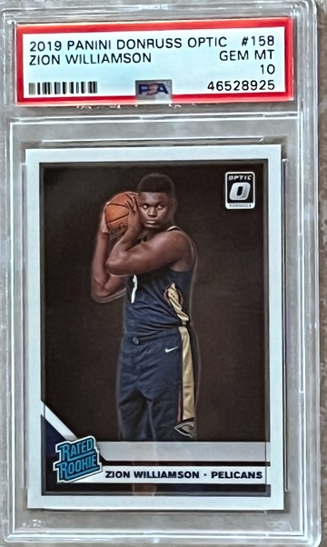 Zion Williamson 2019 Panini Donruss Optic # 158 PSA 10