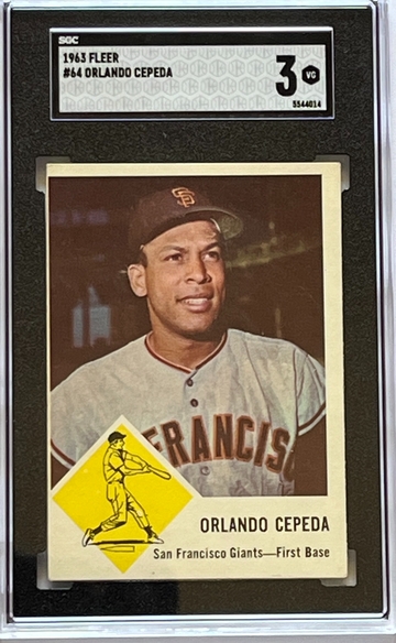 1963 Fleer #64 Orlando Cepeda SGC 3
