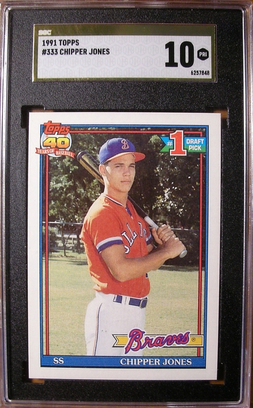 Chipper Jones 1991 Topps #333 SGC 10 Pristine