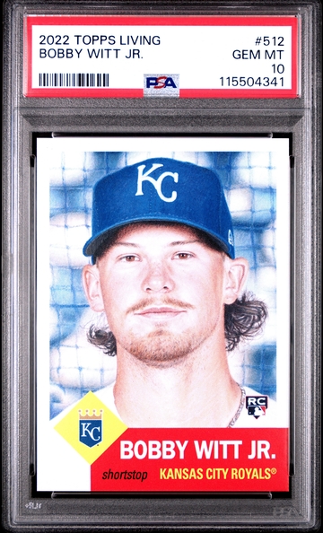2022 Topps Living Bobby Witt Jr 512 PSA 10