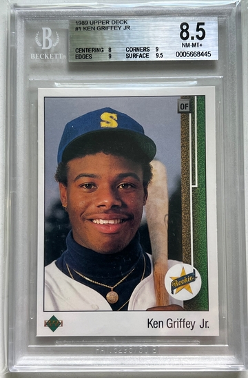1989 Upper Decker Ken Griffey Jr. Rookie Card BGS 8.5