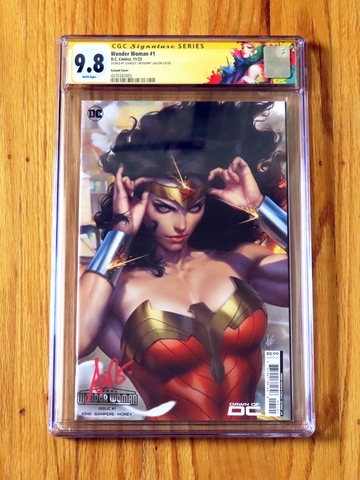 WONDER WOMAN #1 CGC SS 9.8 NM/M 2023 Signature Series signed Stanley Artgerm Lau