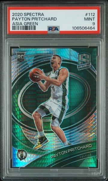 2020 Panini Spectra Payton Pritchard #112 PSA 9 Green Color Match