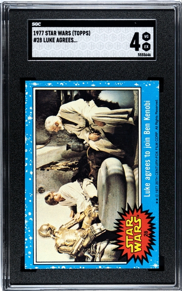 1977 Topps Star Wars Card #28, Luke agrees to join 