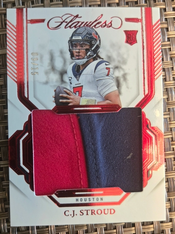 2023 Panini Flawless Rookie Patches Ruby CJ STROUD #9/15