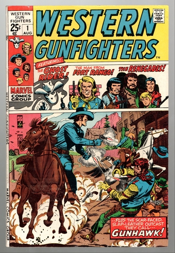 1970 Marvel Comic Book Western Gunfighters #1 VF+ Ghost Rider Ft Rango