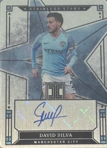 DAVID SILVA PANINI 2024 IMPECCABLE PREMIER LEAGUE STAINLESS STARS AUTO /25
