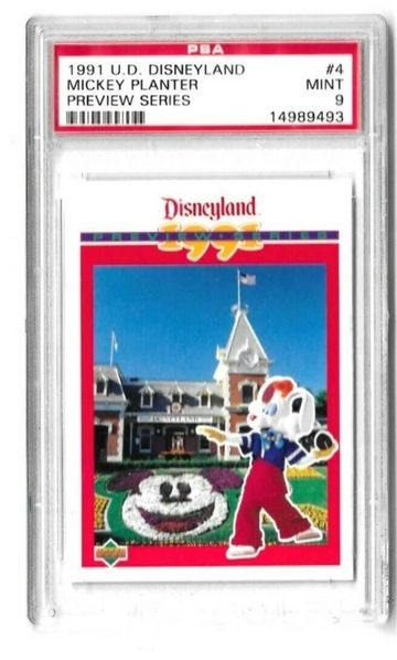 1991 Upper Deck Disneyland Preview Series Mickey Planter #4 PSA 9